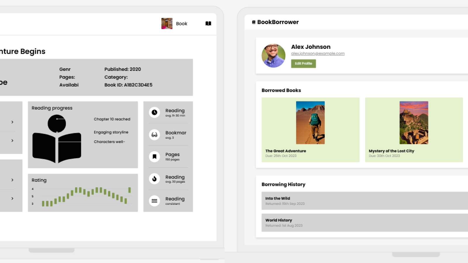 Figure 3. UI screens