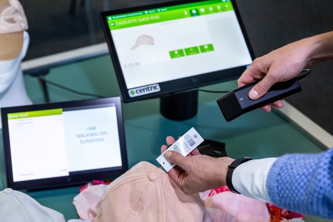 Person using ORS Centric product to scan