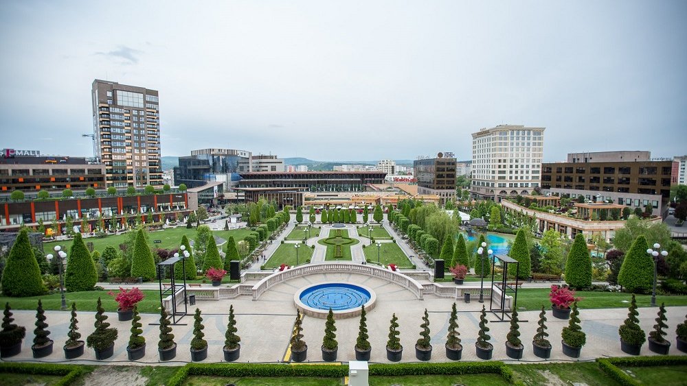 Centric Romania office in Iasi looking out over the Palas gardens