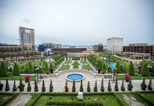 Centric Romania office in Iasi looking out over the Palas gardens