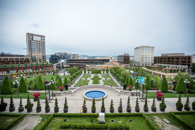 Centric Romania office in Iasi looking out over the Palas gardens