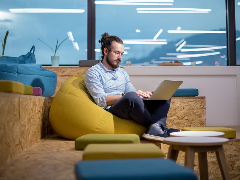 Modern workplace beanbag