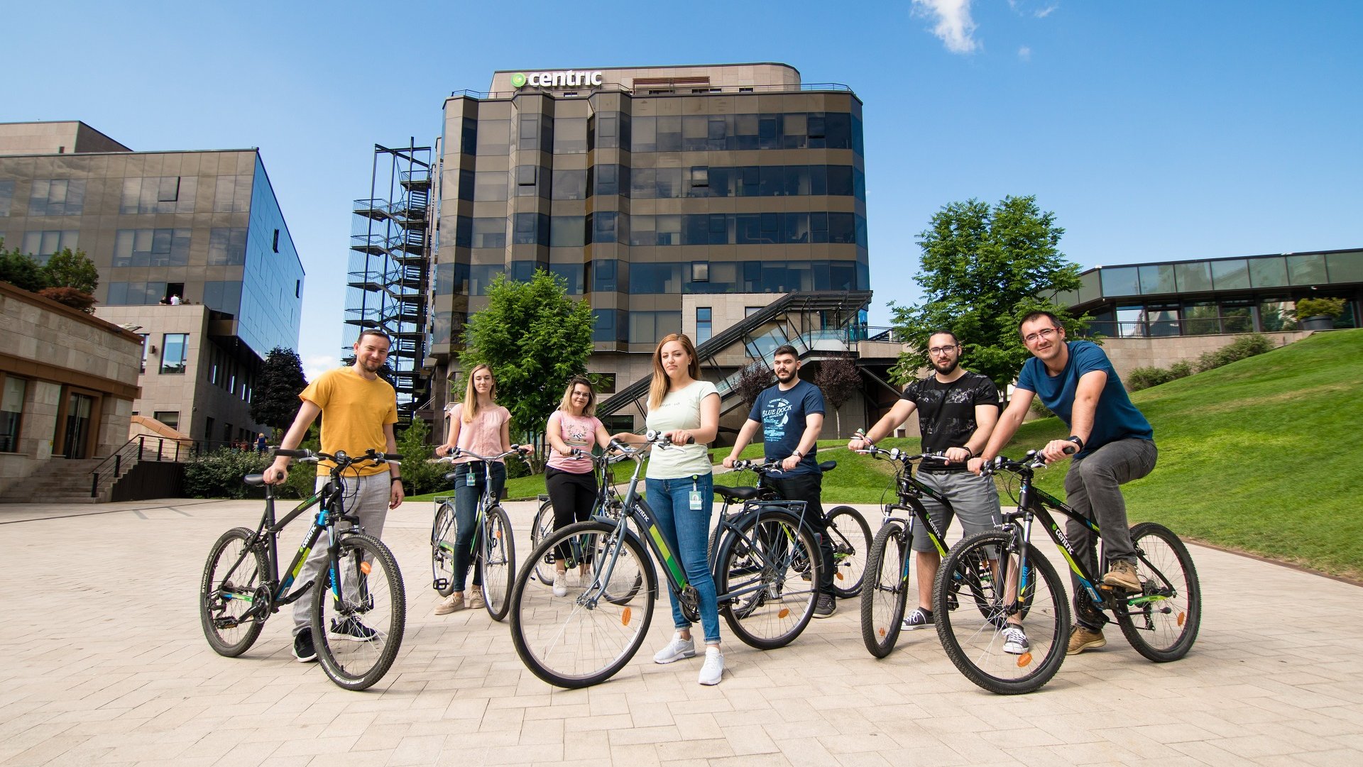 Taking a ride with the team using the Centric bikes.jpg