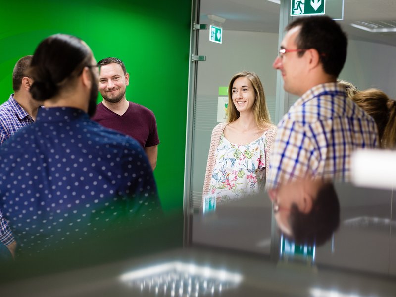 Centric Iasi project team during a SCRUM meeting