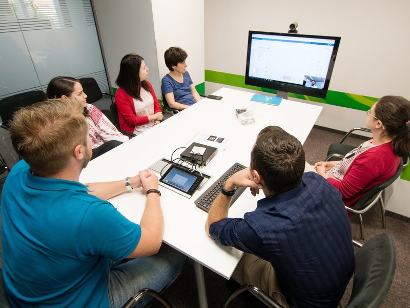 Centric Iasi team in a meeting - developer - .NET - fullstack - front end