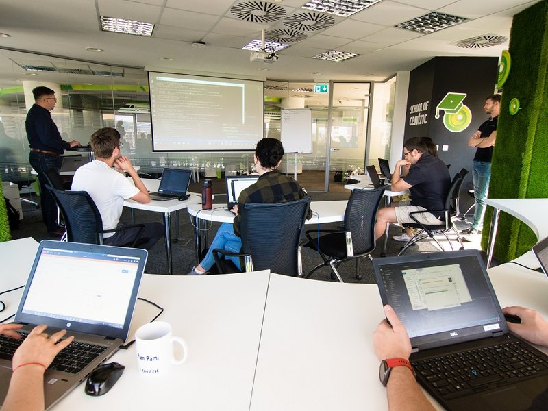 Centric Iasi developers at a training School of Centric