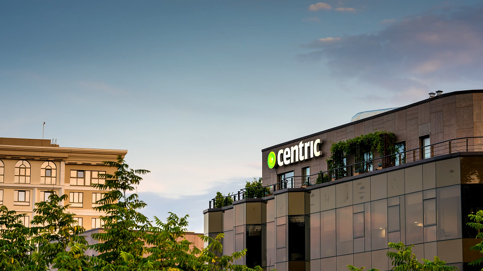 Close up of Centric Iasi office terrace