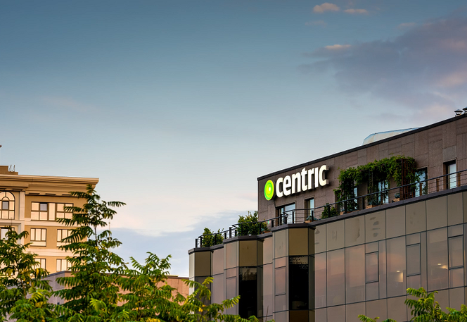 Close up of Centric Iasi office terrace